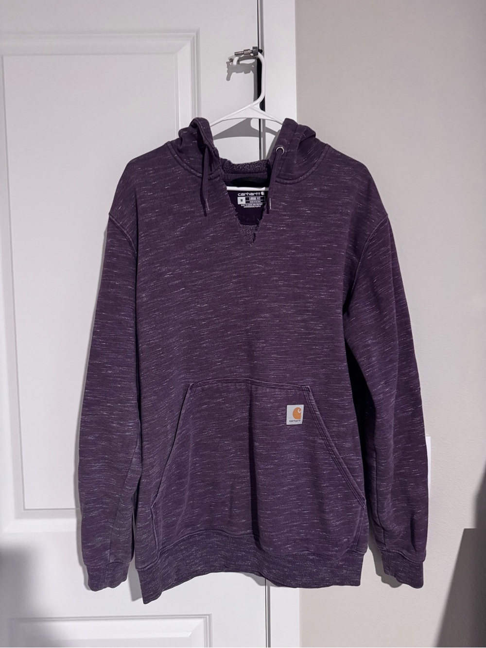 Carhartt Purple Marled Pullover Hoodie Unisex Medium